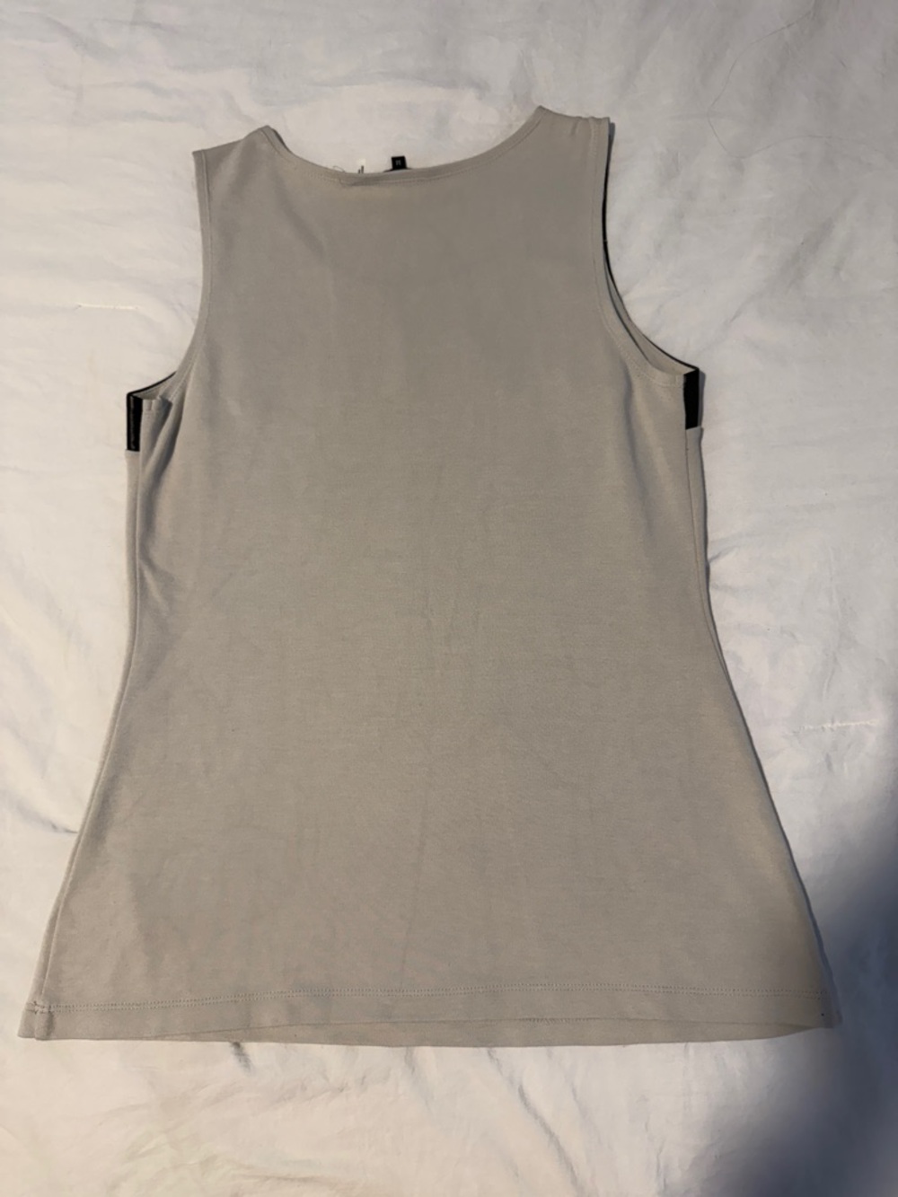 Nic + Zoe Two-Tone Scoop Neck Tank Top in Black and Cream Size Medium - Picture 4 of 4